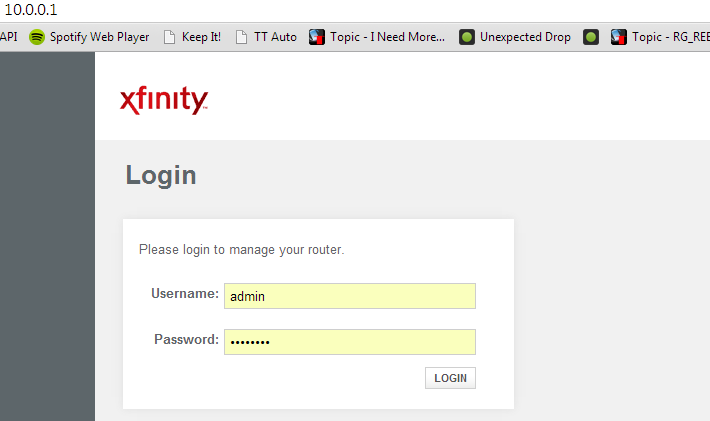 Xfinity login. Login username password